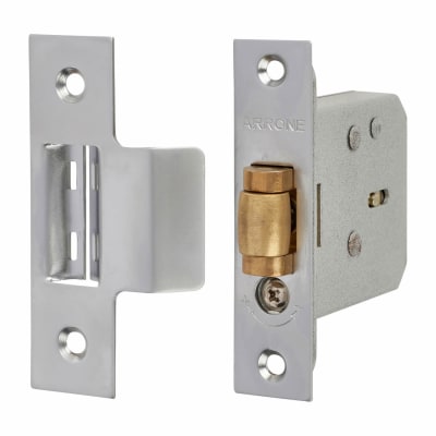 Heavy Duty Adjustable Roller Bolt Latch - 22 x 90mm Faceplate - Satin Chrome