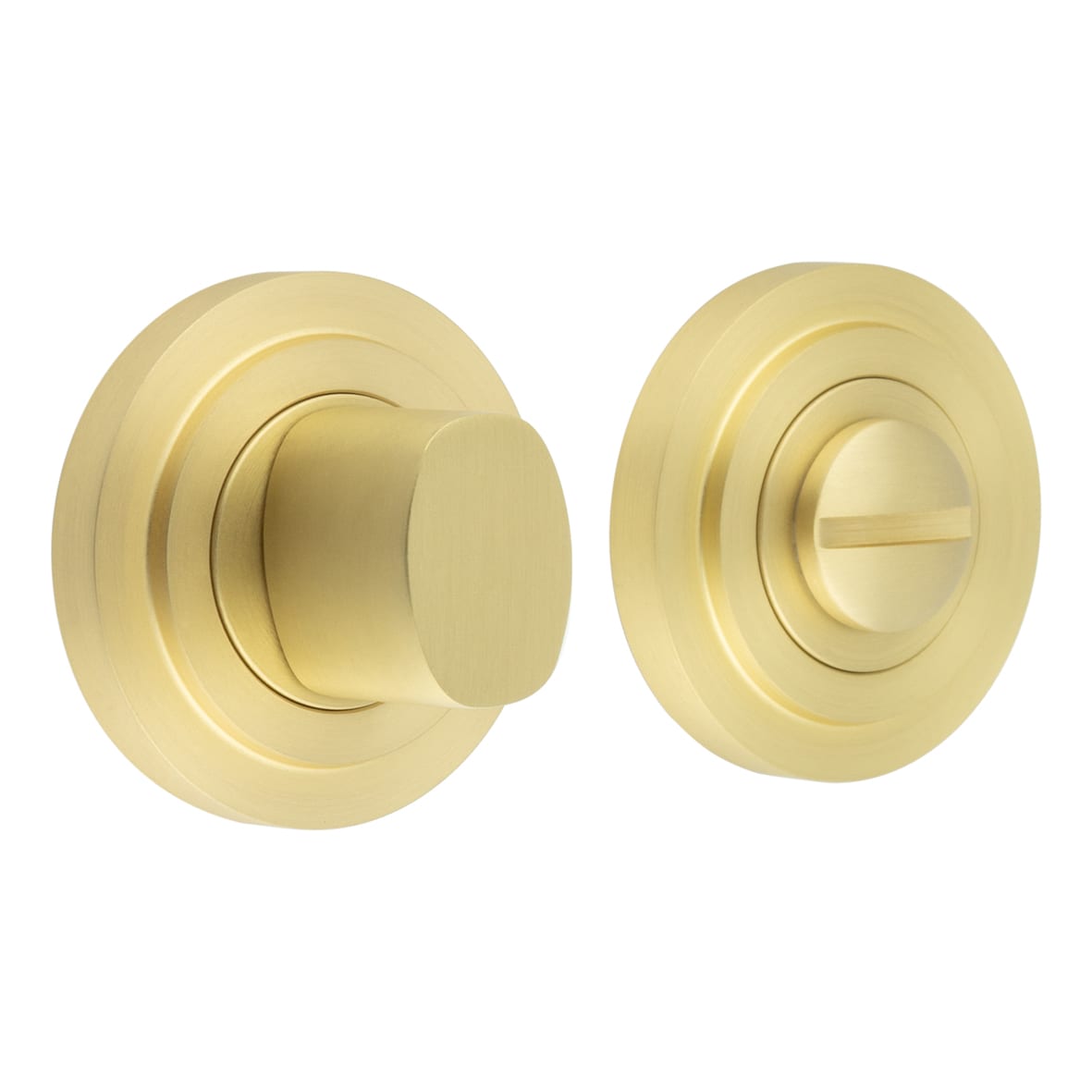 Inner 3 Turn & Release with Stepped Rose - 47mm Diameter - Satin Brass
