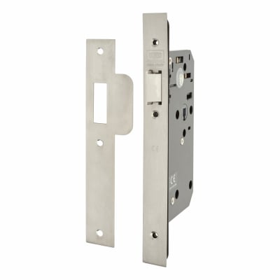J2C2 Equality Act DIN Latch Case - 83mm Case - 55mm Backset - Satin Stainless Steel