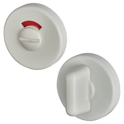 Nylon Bathroom Turn & Release with Indicator - 52mm Diameter - Diamond White