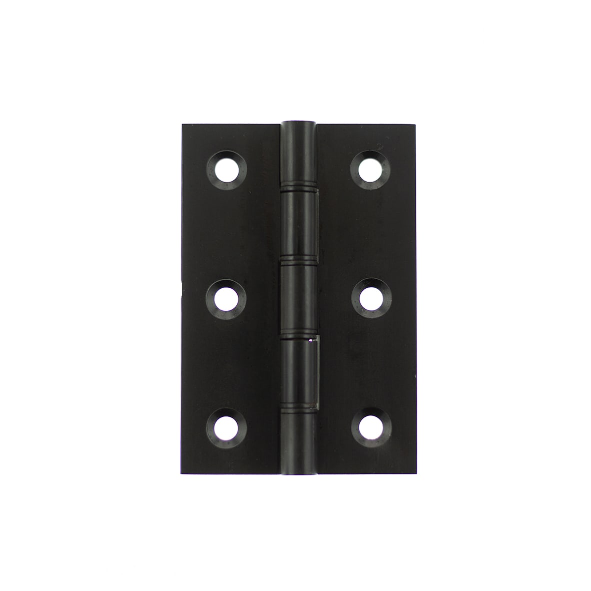 Washered Butt Hinge - 76 x 50 x 2mm - Matt Black - Pair