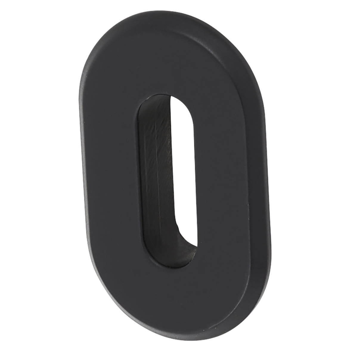 Mini Rose Escutcheon - 28 x 46mm - Keyhole - Matt Black - Pair