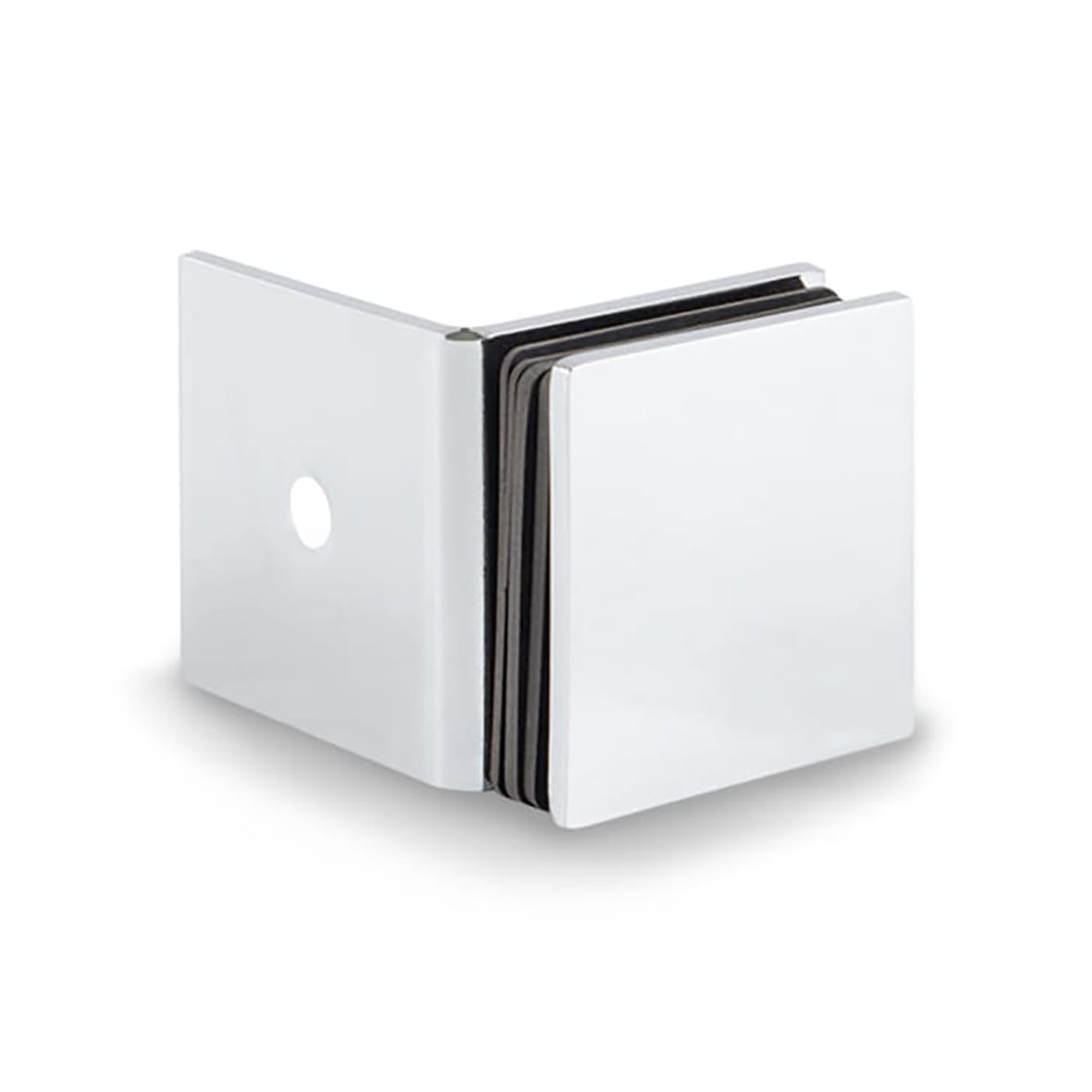 Bilbao Small Glass Clamp - Wall Mount - 8-12mm Glass - Polished Chrome