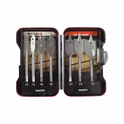 Flat Wood Drill Bit Set - Pack of 7