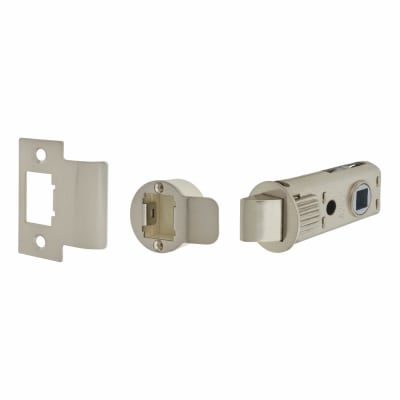 FastLatch Push-Fit Bolt Through Tubular Latch - 60mm Case - 44mm Backset - Round - Satin Nickel