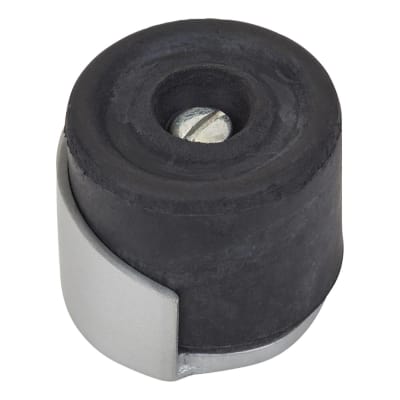 Round Floor Mounted Door Stop - 30 x 35mm - Satin Anodised Aluminium