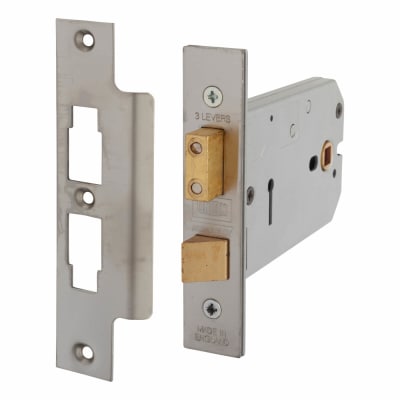 2077 Bolt Through Horizontal Sashlock - 124mm Case - 38-101.5mm Backset - Satin Chrome
