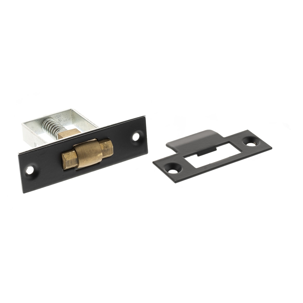 Heavy Duty Adjustable Roller Catch - 22 x 76mm Faceplate - Matt Black