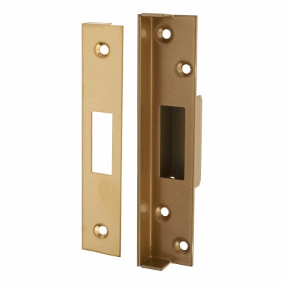 13mm Rebate Kit to suit 3G141E Heavy Duty Deadlocks - Polished Brass