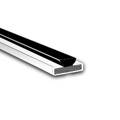 Fire & Smoke Intumescent Strip - - 25 x 4 x 2100mm with Brush Pile - White - Pack of 5