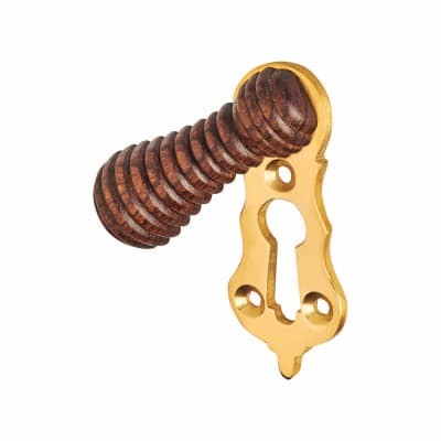 Covered Beehive Escutcheon - 57 x 25mm - Keyhole - Rosewood