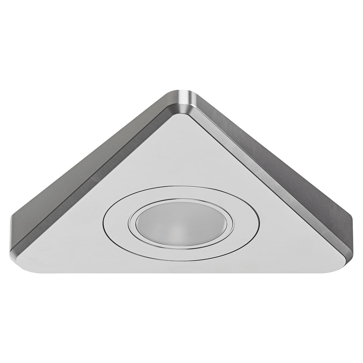 Nexus 2W LED Triangle Cabinet Downlight - 3000K/4000K/5000K CCT - Stainless Steel