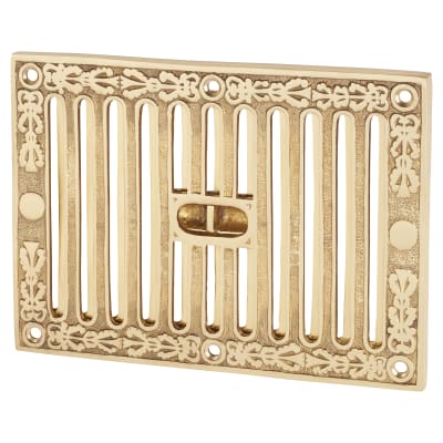 Decorative Hit & Miss Vent - 218 x 157mm - Polished Brass