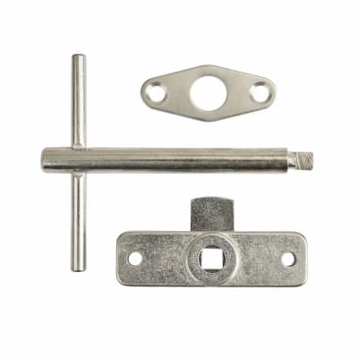 Budget Lock, Key and Escutcheon - Rim - 67.5 x 19.5 x 9mm - Zinc Plated