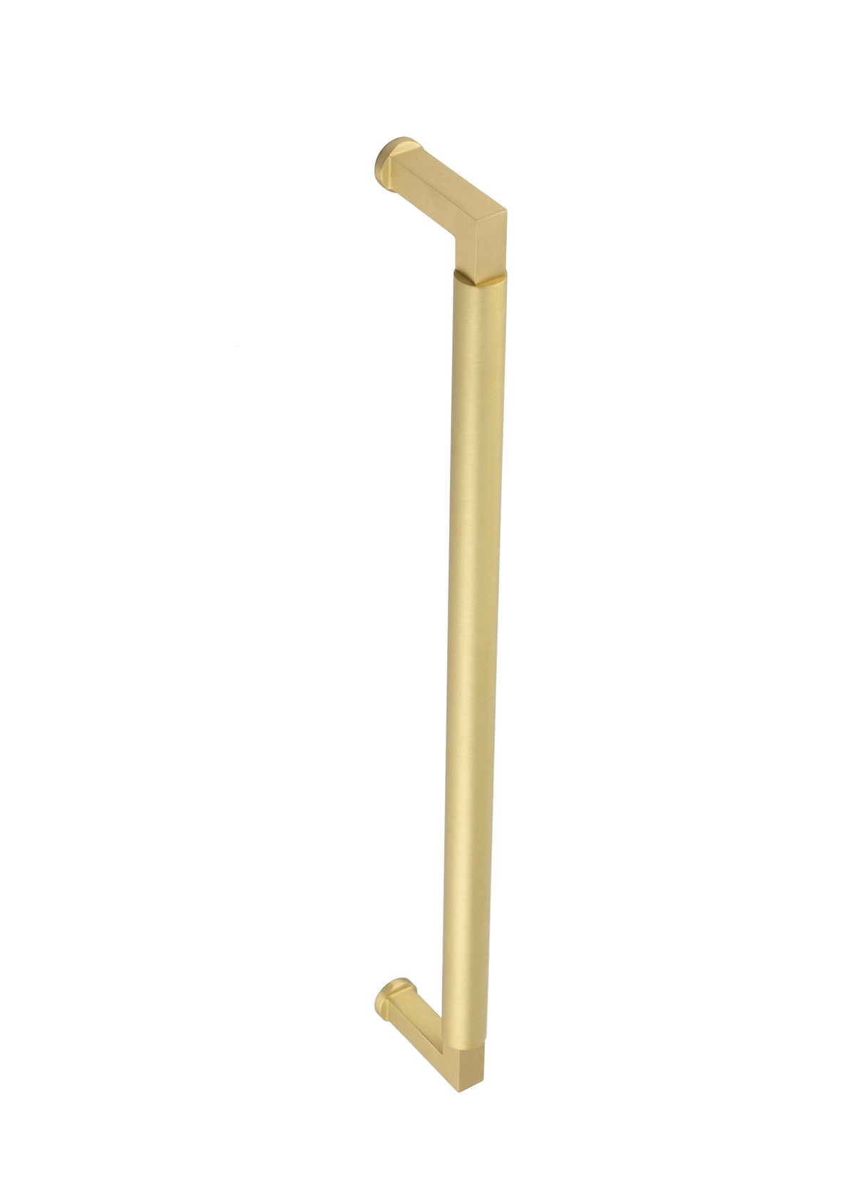 Satin Brass 20mm D-Bar Door Pull Handle - Bolt Fix - 425mm c/c - Westminster Range