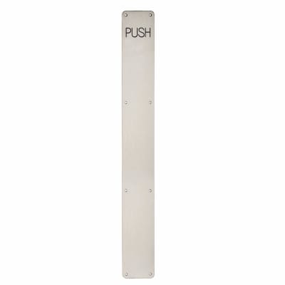 Stainless Steel Finger Plate - Push - 625 x 80 x 1.5mm - Satin