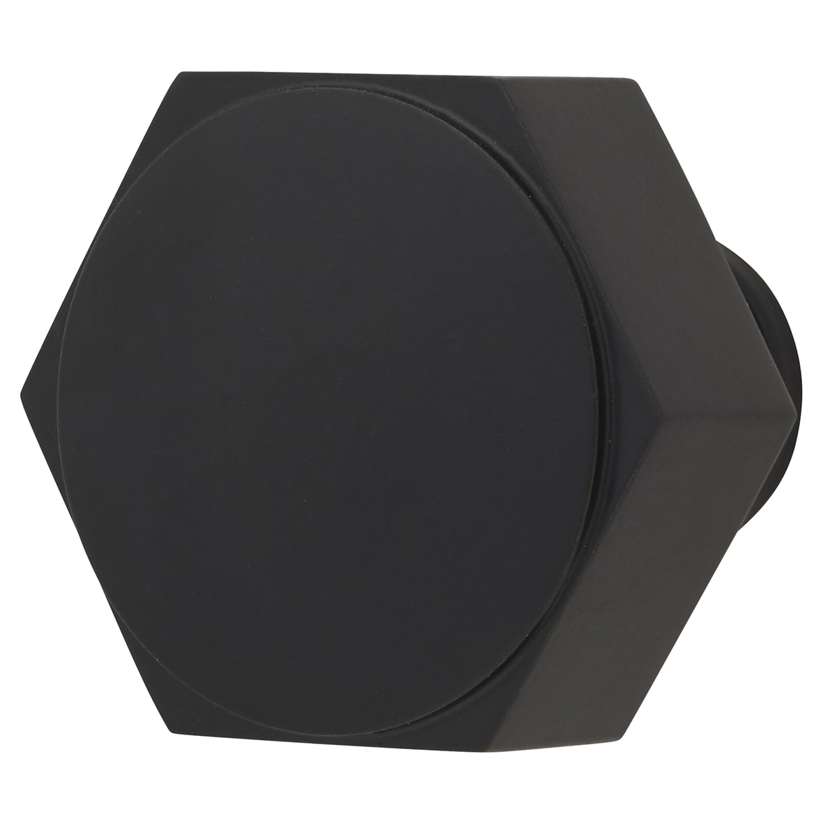 Vesper Hex Cabinet Knob - 40mm Diameter - Matt Black