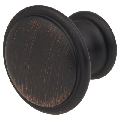 Rim Round Cabinet Knob - 30mm Diameter - Brushed Oil Rubbed Bronze