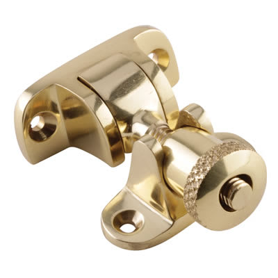 Heavy Duty London Style Brighton Sash Window Fastener - 49 x 20mm - Polished Brass