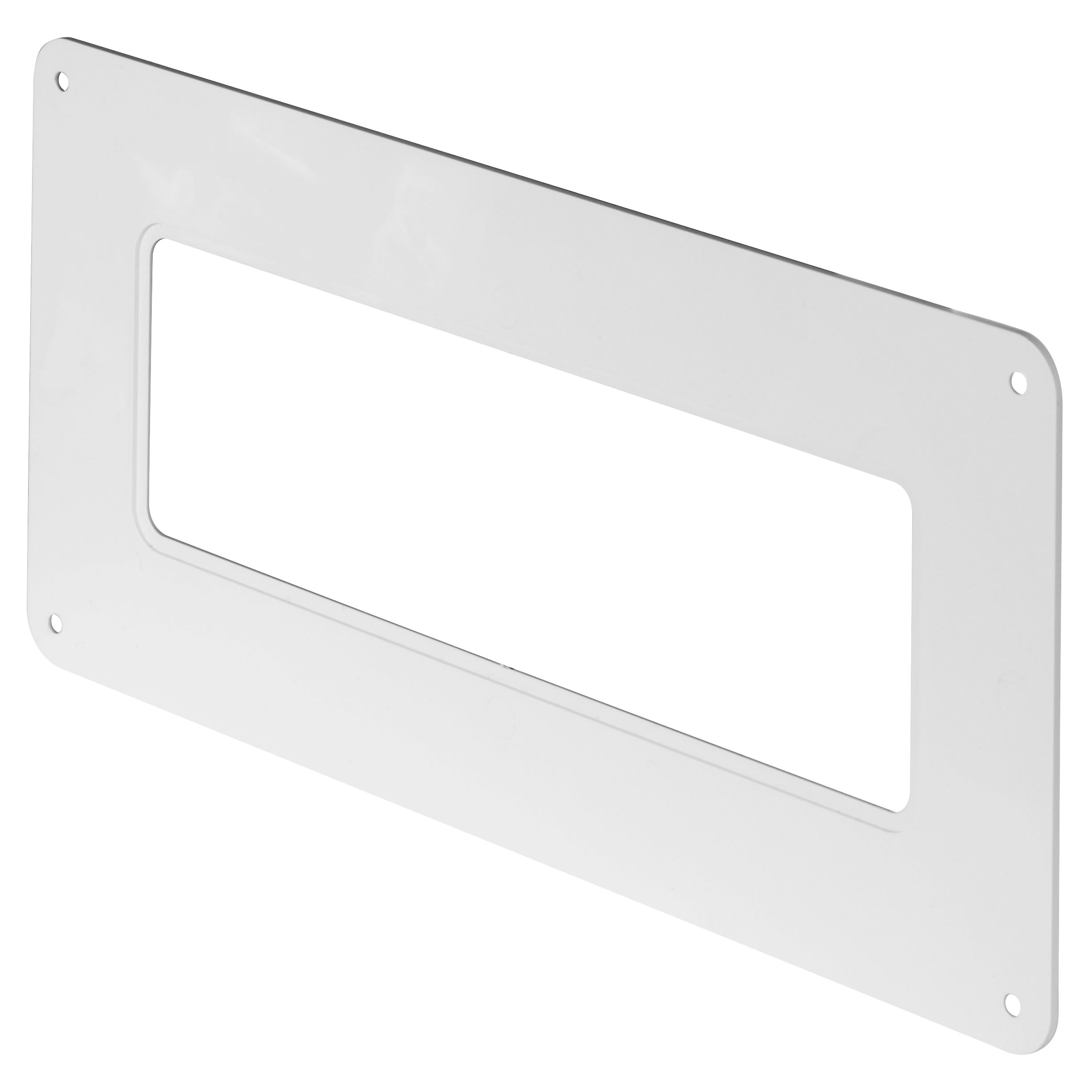 Rectangular Wall Plate - 204 x 60mm - White