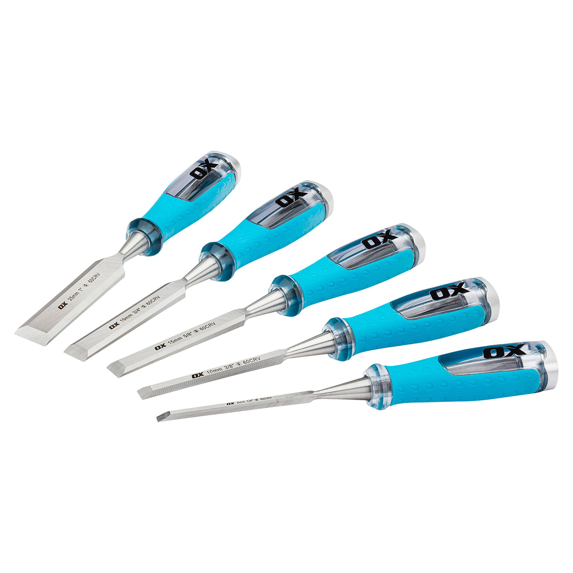 Pro Wood Chisel Set in Velcro Case - 5 Pieces