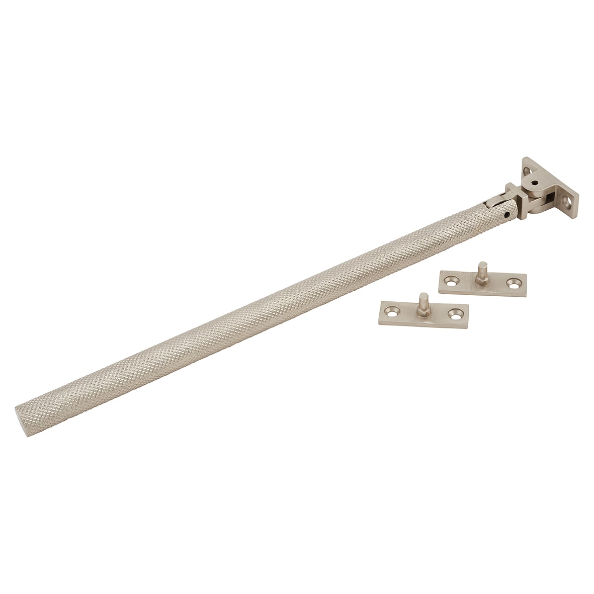 Willow Knurled Casement Window Stay - 8"/200mm Length - Satin Nickel