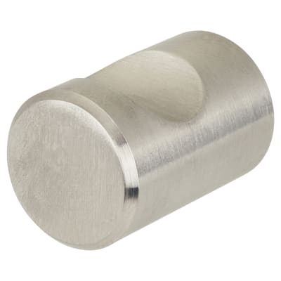 Solid Turned Cylinder Cabinet Knob - 20mm Diameter - Satin Stainless Steel