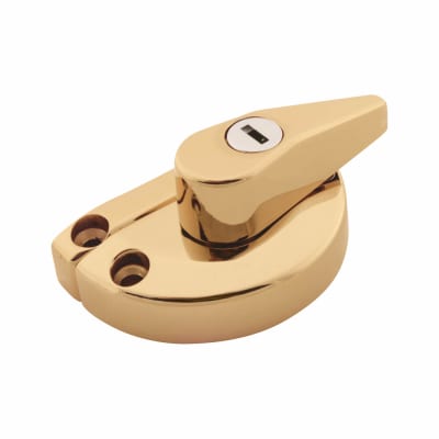 uPVC/Timber 10mm Narrow Back Keep Locking Fitch Sash Window Fastener - 65 x 10mm - Gold