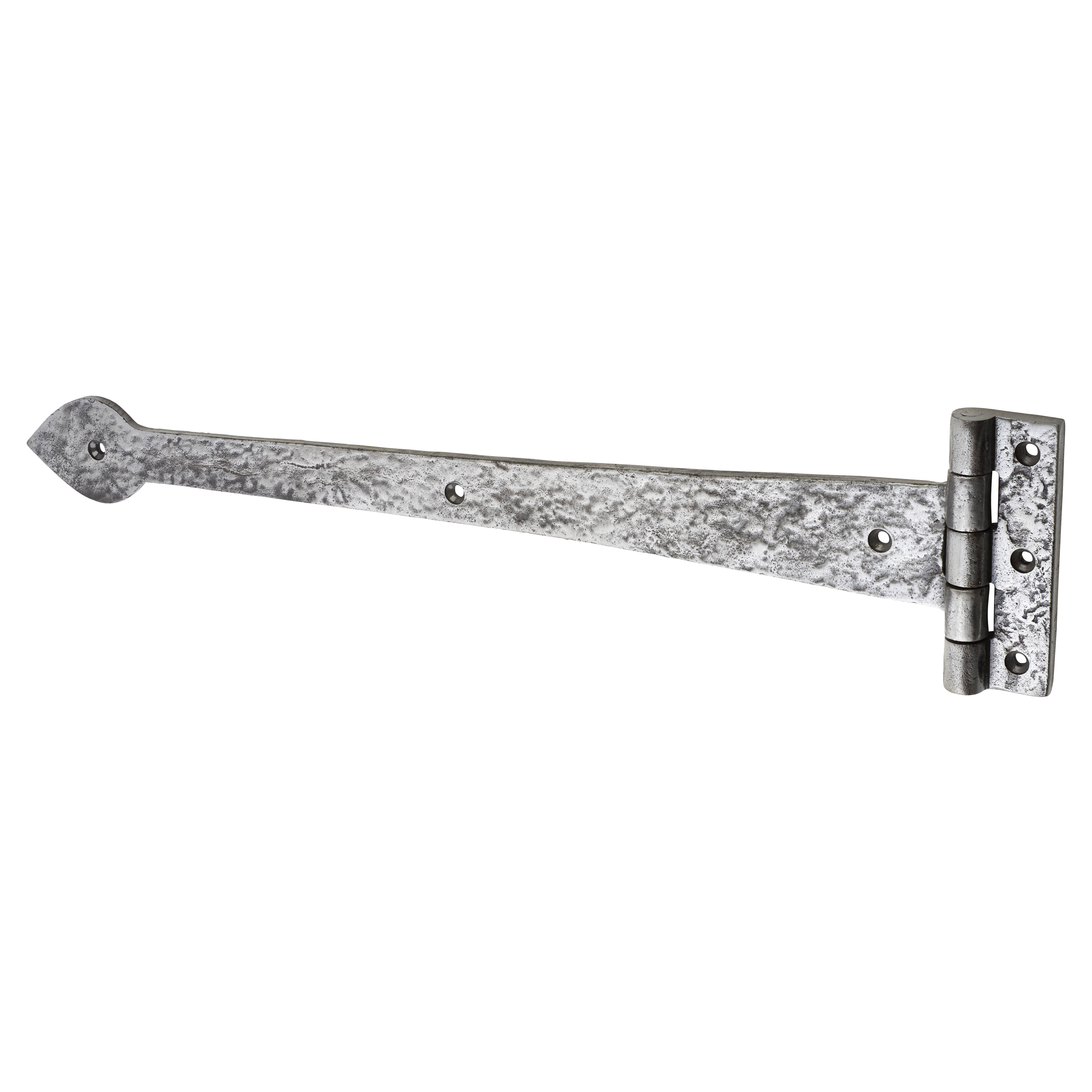 Tudor Plain Door Tee Hinge - 430 x 101mm - Polished Iron - Pair