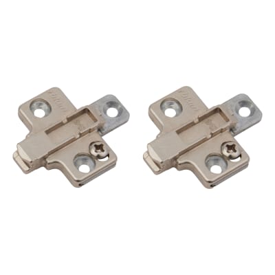 CLIP Cruciform Cabinet Mounting Plate - Screw On - 0mm Spacing - Zinc Diecast - Pair