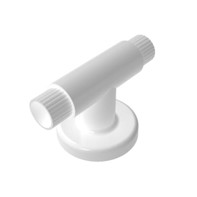 Modular Fluted Hand Rail - 82 x 35 x 84mm - Straight Wall Fixed Joint - White