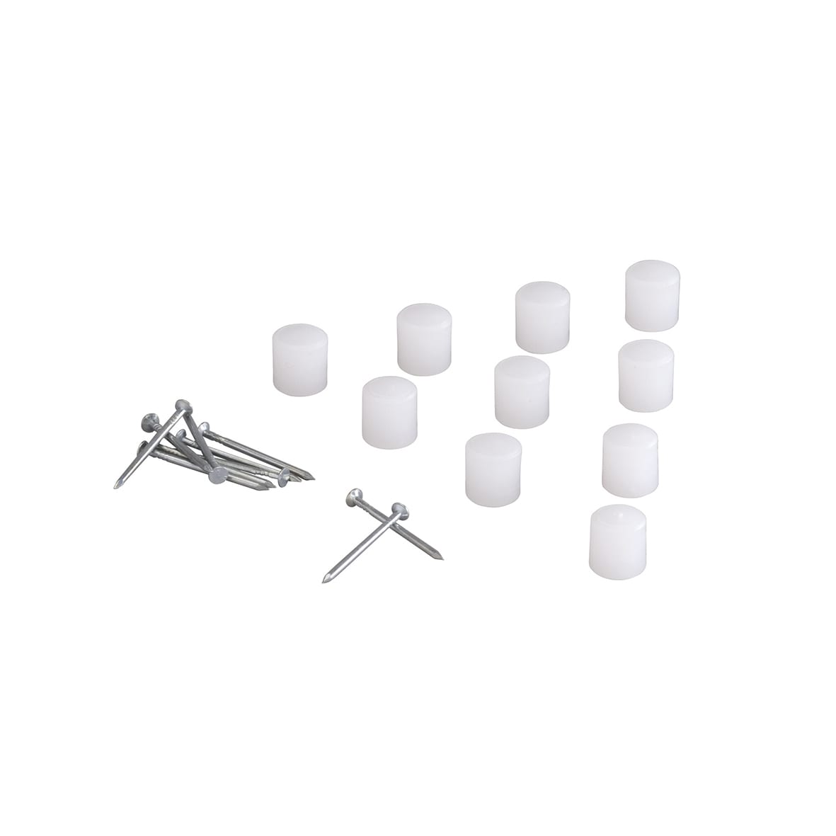 Twin Slot Shelving System - Melamine Shelf Pins - White - Pack of 10