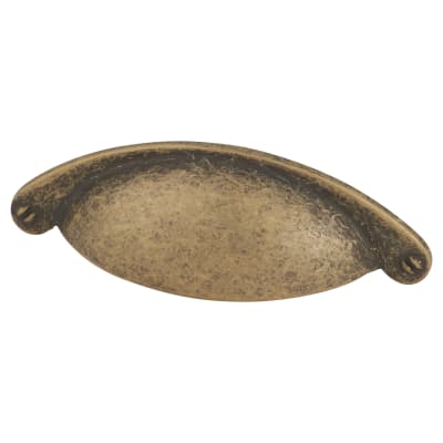 Chest Drawer Cabinet Cup Handle - 64mm Centres - Antique Brass
