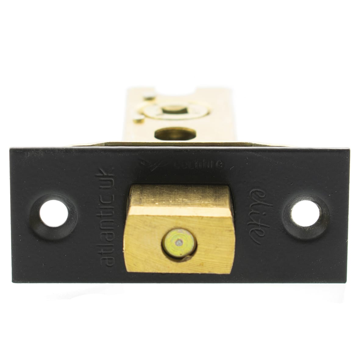Fire-Rated Bolt Through Tubular Bathroom Deadbolt - 65mm Case - 45mm Backset - Square - Matt Black