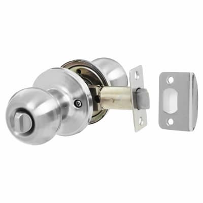 Satin Stainless Steel Bala Hotel Bathroom Mortice Door Knobset - 65mm Rose Diameter