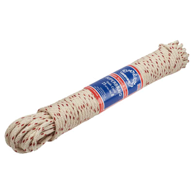No.8 Red Spot Superbraid Cotton Sash Window Cord - 6.5mm Diameter - 25m Knot
