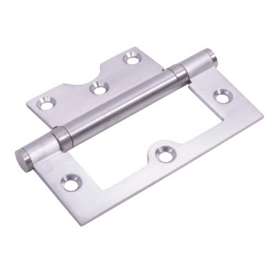 Ball Bearing Flush Door Hinge - 100 x 72 x 2.5mm - Satin Chrome - Pair