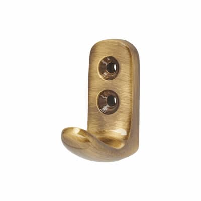Heavy Duty Single Coat Hook - 45 x 43mm - Antique Brass