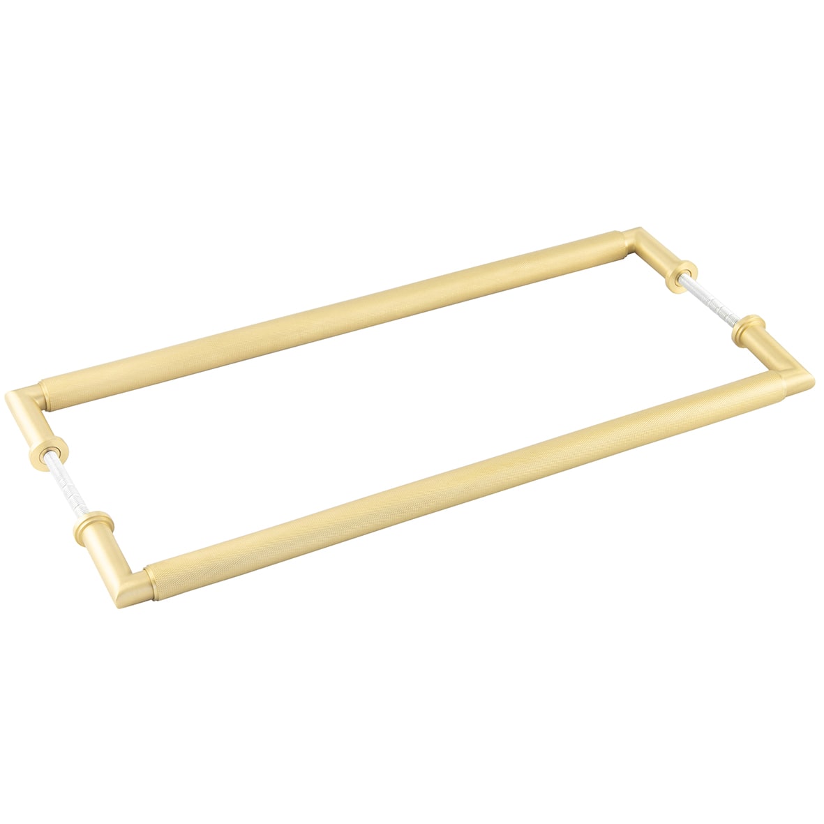 Satin Brass 20mm D-Bar Door Pull Handle - B2B - 425mm c/c - Piccadilly Range