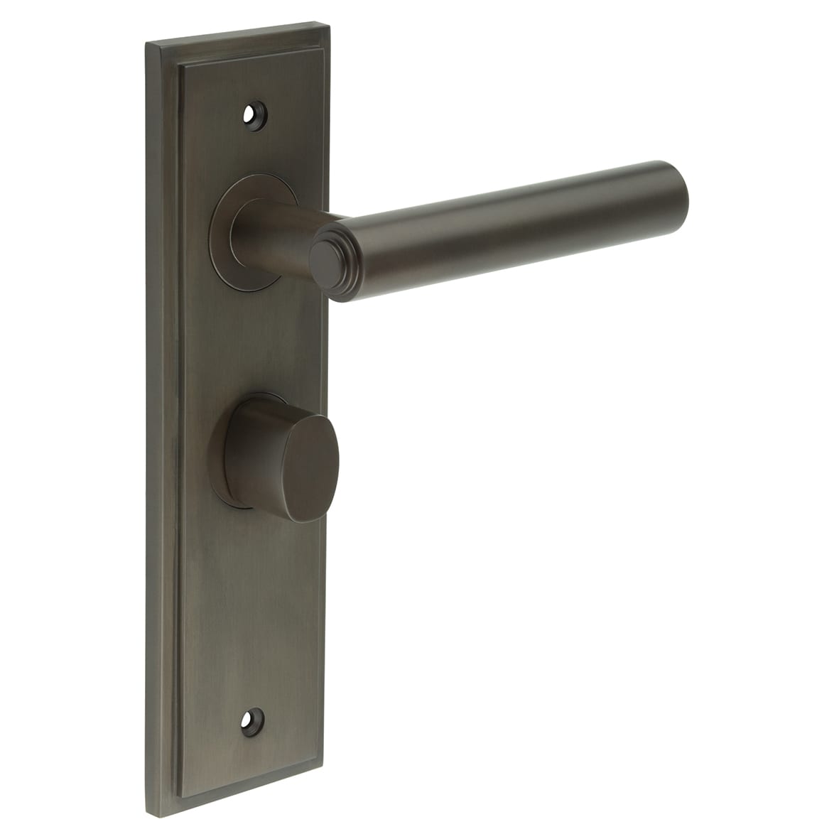 Dark Bronze Fire Rated Bathroom Door Handles - Richmond - Inner 2 - 200 x 55mm
