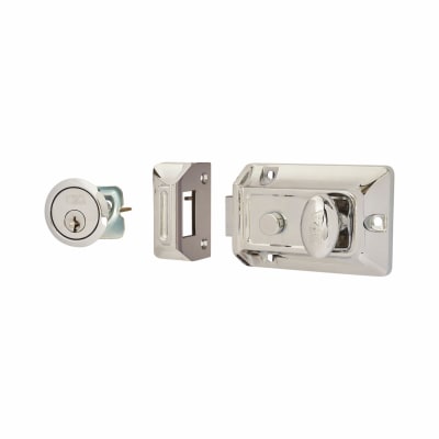Traditional Nightlatch - 60mm Backset - Polished Chrome Case/Cylinder