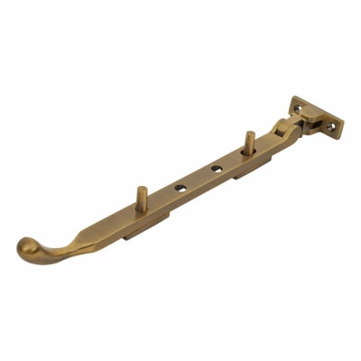 Marcus Bulb End Casement Window Stay - 10"/250mm Length - Antique Brass