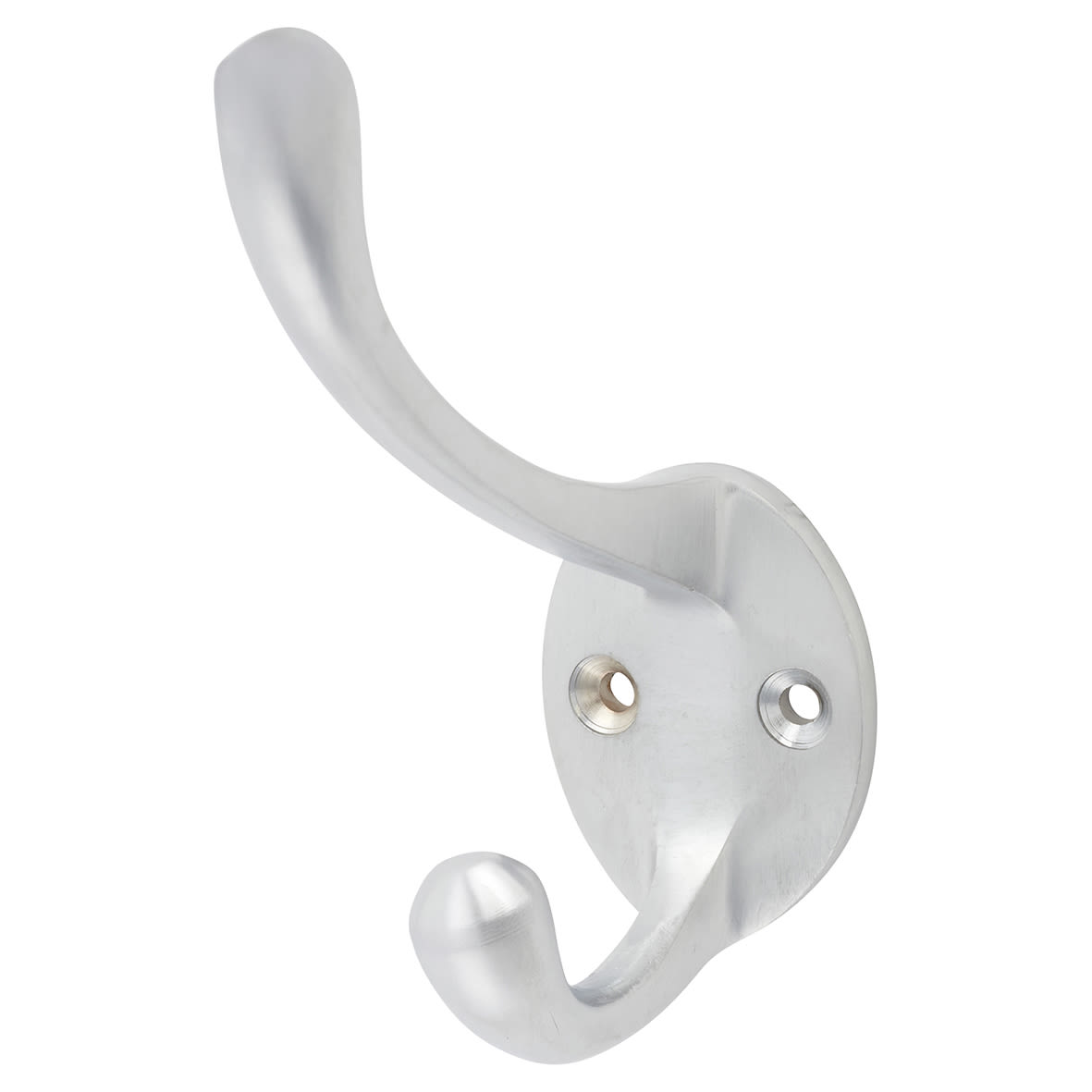 Victorian Single Hat & Coat Hook - 80 x 35mm - Satin Chrome