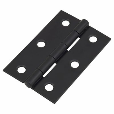 Butt Door Hinge - 76 x 51 x 1.6mm - Black Epoxy Coated - Pair 367452P