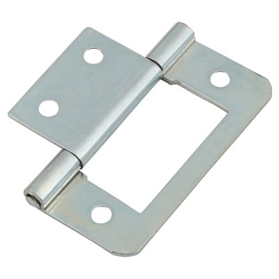 Flush Cabinet Hinge - 50 x 36 x 1mm - Zinc Plated - Pack of 10 Pairs 733705P