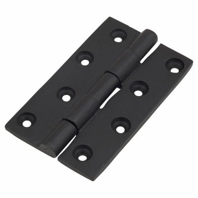 Cast Iron Butt Door Hinge - 100 x 65 x 4.5mm - Antique Black Iron - Pair 747515P