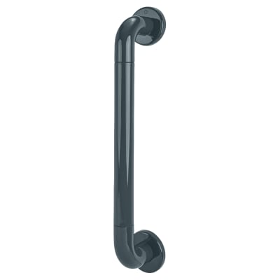Anthracite Grey Nylon D-Bar Door Pull Handle on Rose - Screw Fix - 425mm c/c 344955P
