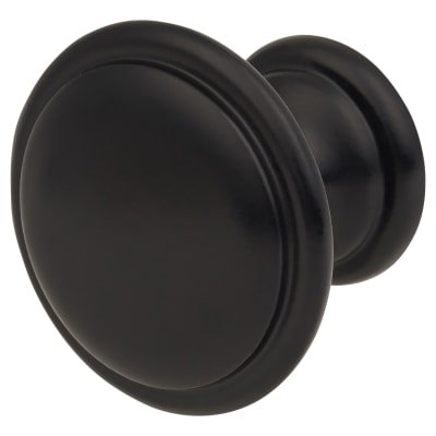 Rim Round Cabinet Knob - 30mm Diameter - Matt Black 909717P