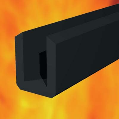 30 Minute Intumescent Glazing Seal For Fire Doors - FD30 - 100mm Length - Black 733187P