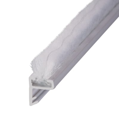 Sash Window Offset Leg Pile Carrier - 2200mm Length - 6.5mm Pile - White 369478P
